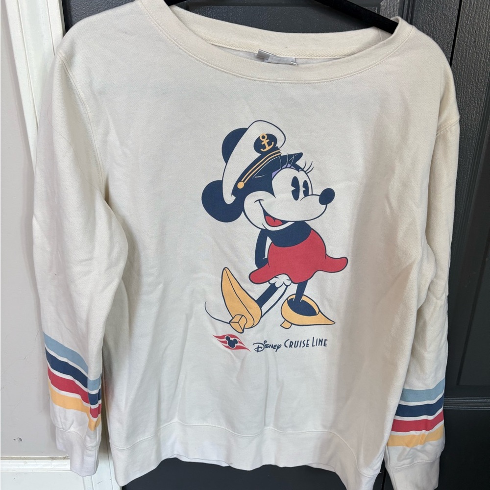 Disney Cruise Line Cream and Black Minnie Mouse Top